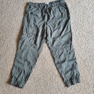 Nicole Miller Olive Cargo Jogger Pants